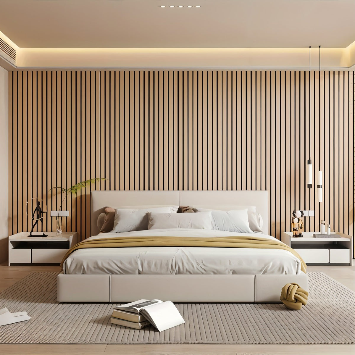 Self-Adhesive Slat Wallpaper