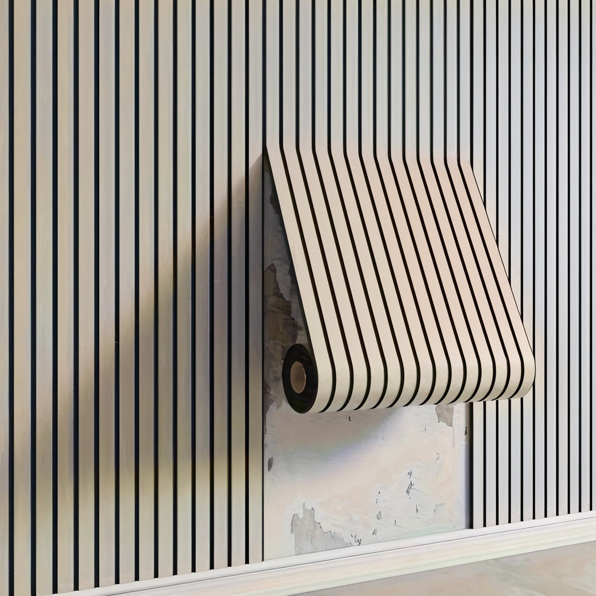 Self-Adhesive Slat Wallpaper
