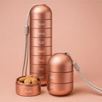 Seven-Day Pill Organiser – aluminium, stackable, moisture resistant