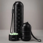 Seven-Day Pill Organiser – aluminium, stackable, moisture resistant