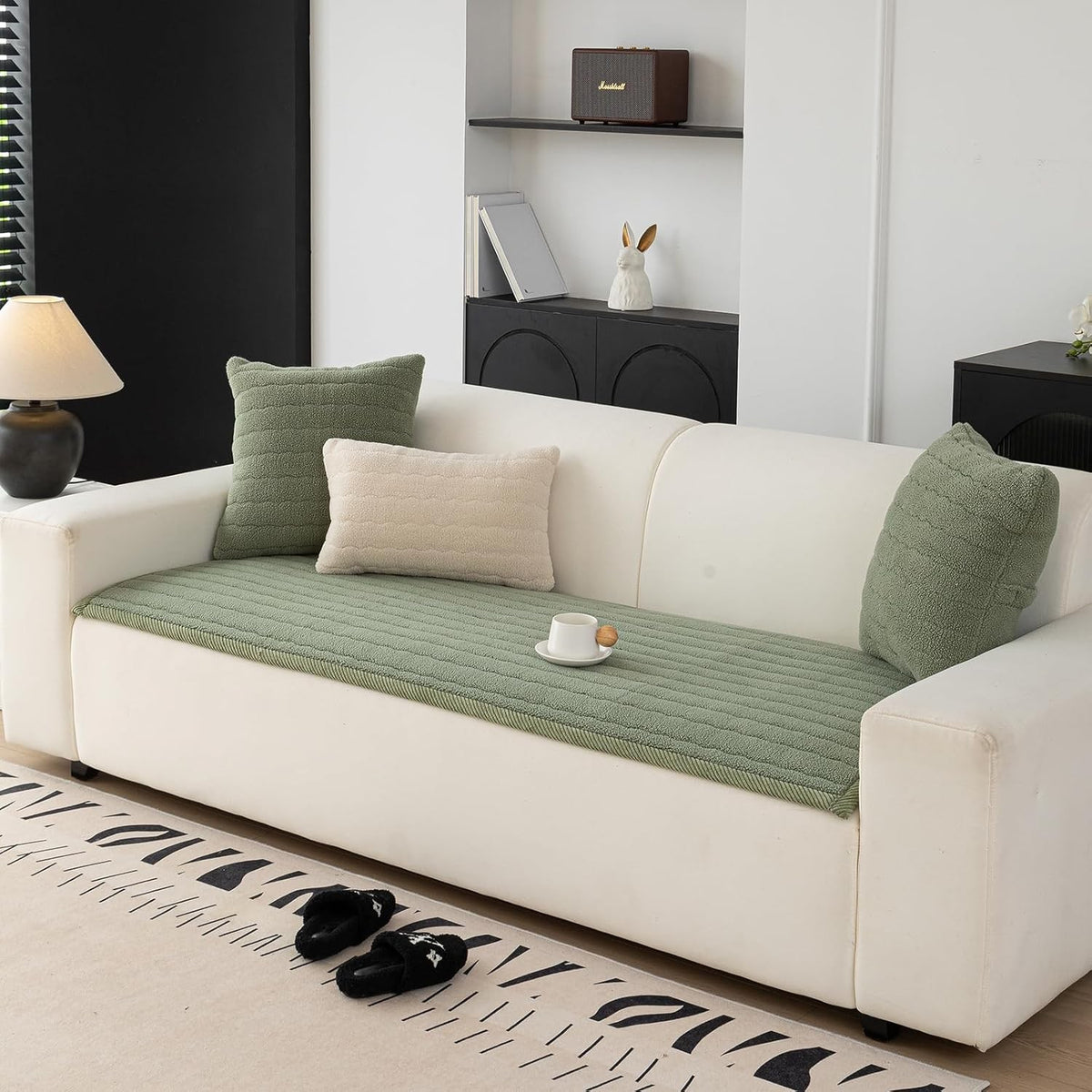 Sherpa Fleece Sofa Seat Cover
