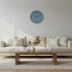 Silent Wall Clock – Nordic minimalist design, walnut timber hands