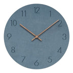 Silent Wall Clock – Nordic minimalist design, walnut timber hands
