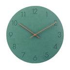Silent Wall Clock – Nordic minimalist design, walnut timber hands