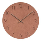 Silent Wall Clock – Nordic minimalist design, walnut timber hands
