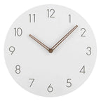 Silent Wall Clock – Nordic minimalist design, walnut timber hands