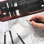 Sketching Pencil Set – graphite and charcoal with storage case
