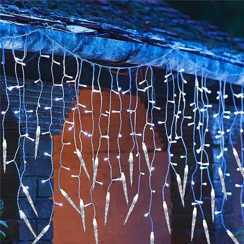 Snowflake or Icicle Curtain Lights