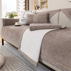 Sofa Cover – tweed woven chenille, anti-slip backing, protective layer