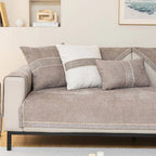 Sofa Cover – tweed woven chenille, anti-slip backing, protective layer