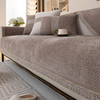 Sofa Cover – tweed woven chenille, anti-slip backing, protective layer