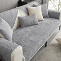 Sofa Slipcover – striped chenille, anti-scratch non-slip backed