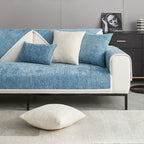 Sofa Slipcover – striped chenille, anti-scratch non-slip backed
