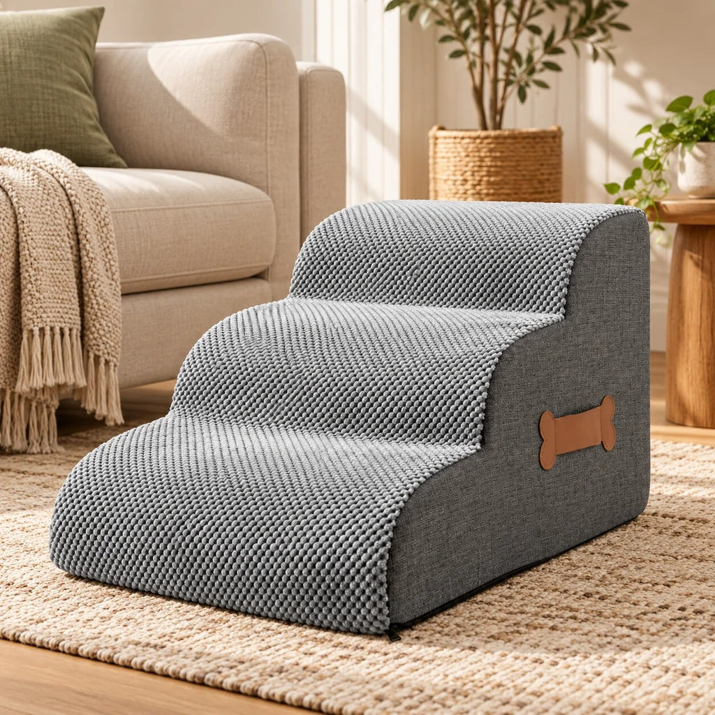 Soft Dog Stairs – joint-friendly foam, non-slip surface, washable