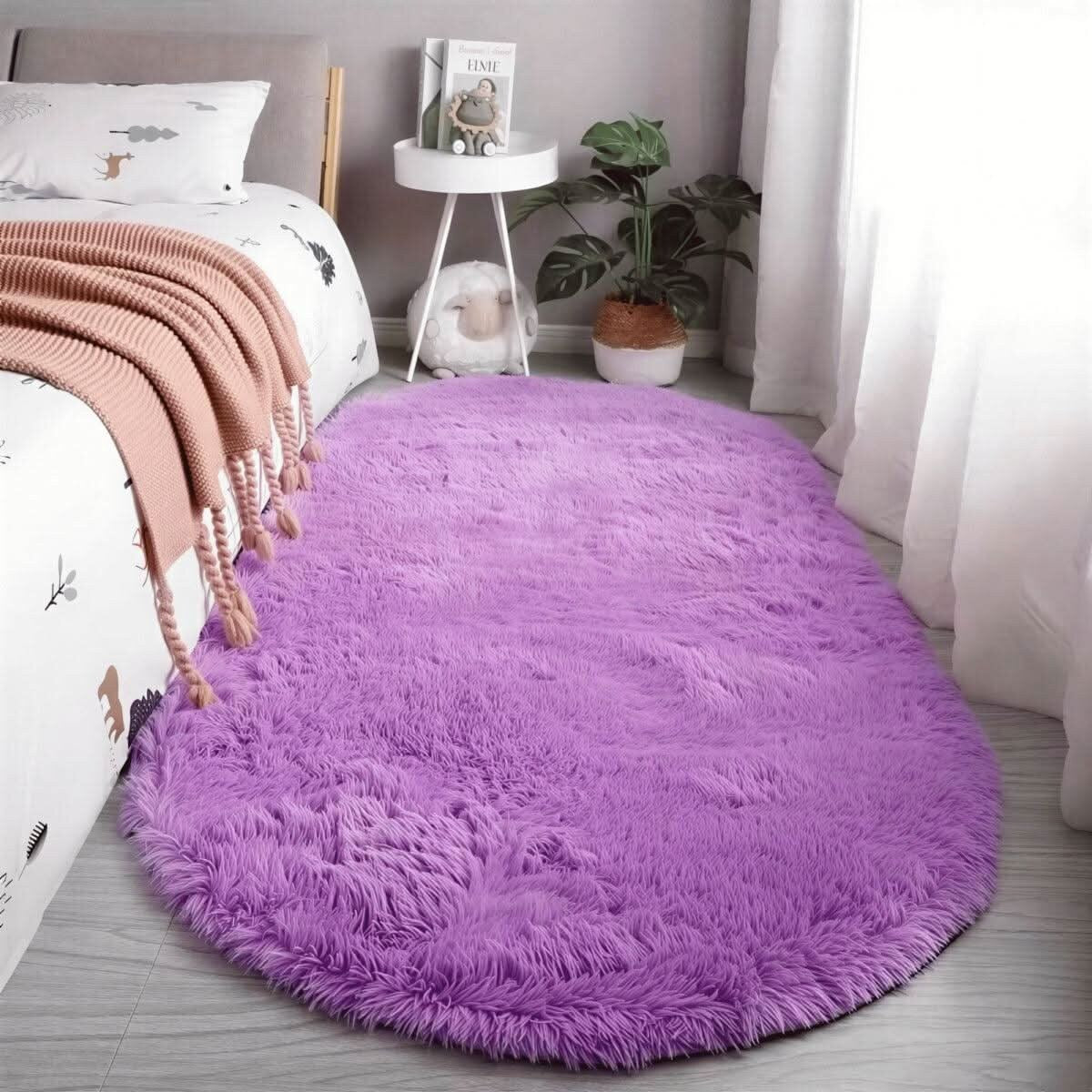 Soft Oval Rug – plush pile, non-slip backing, multiple colours