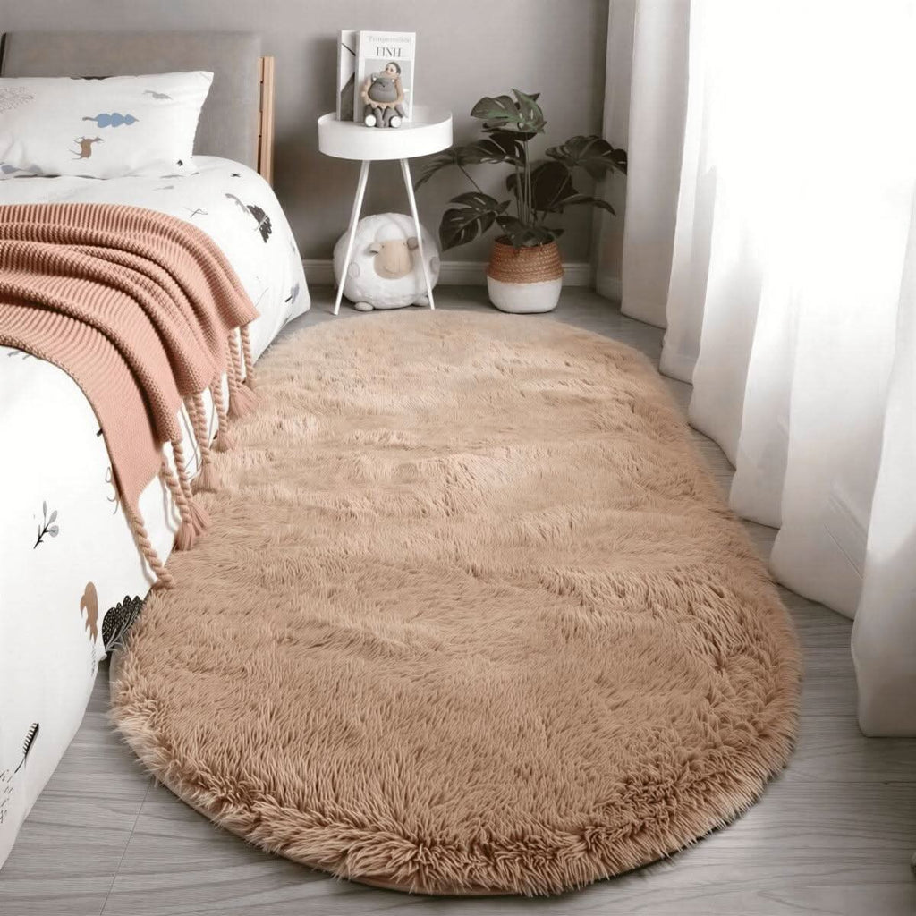 Soft Oval Rug – plush pile, non-slip backing, multiple colours