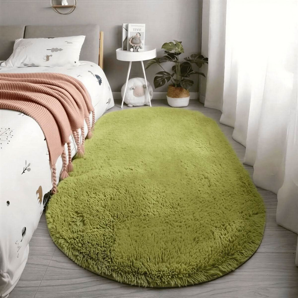 Soft Oval Rug – plush pile, non-slip backing, multiple colours