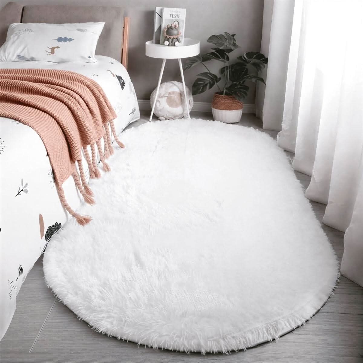 Soft Oval Rug – plush pile, non-slip backing, multiple colours