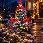 Solar Christmas Tree Light – multicoloured stake for gardens