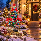 Solar Christmas Tree Light – multicoloured stake for gardens