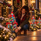 Solar Christmas Tree Light – multicoloured stake for gardens