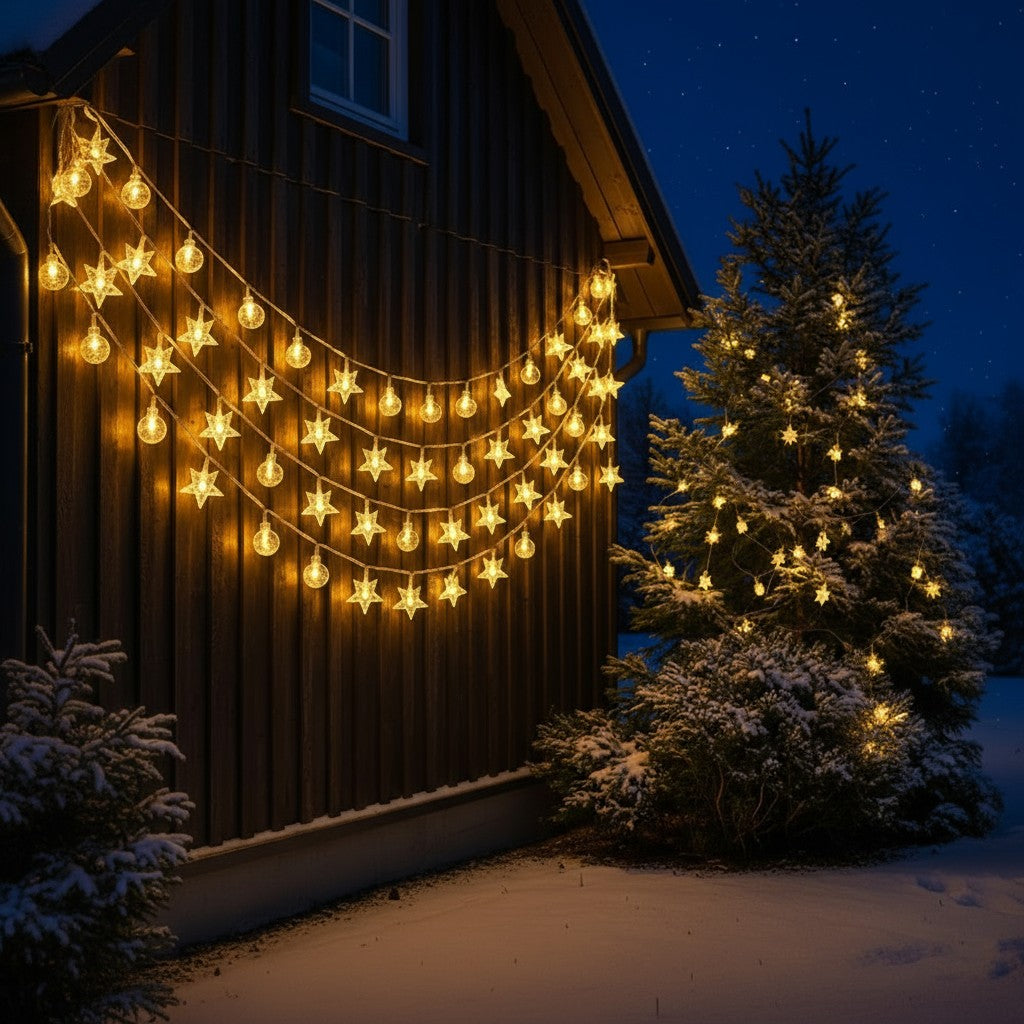Solar Star and Globe Lights