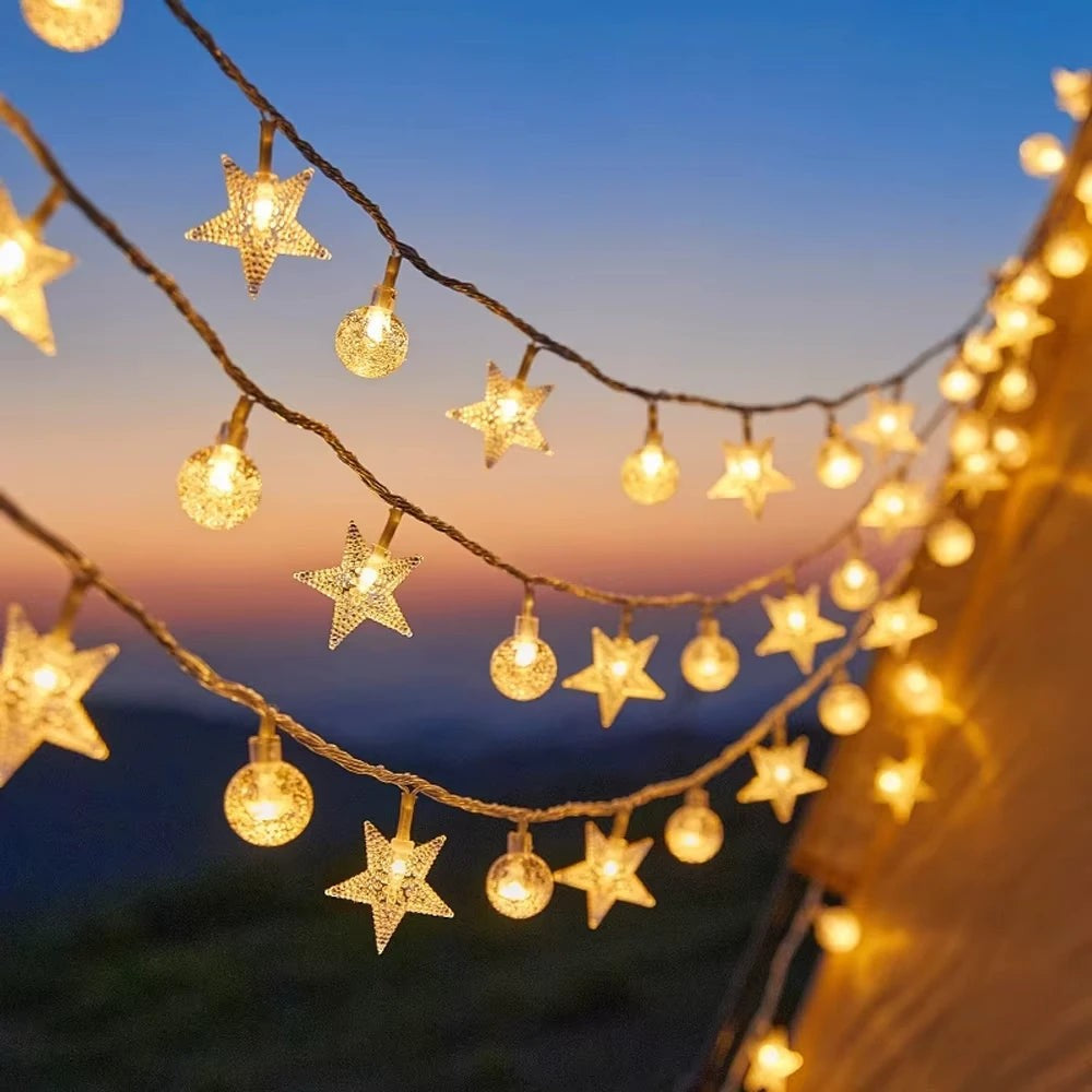 Solar Star and Globe Lights