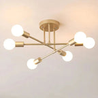 Sputnik Chandelier – electroplated metal, sculptural semi-flush