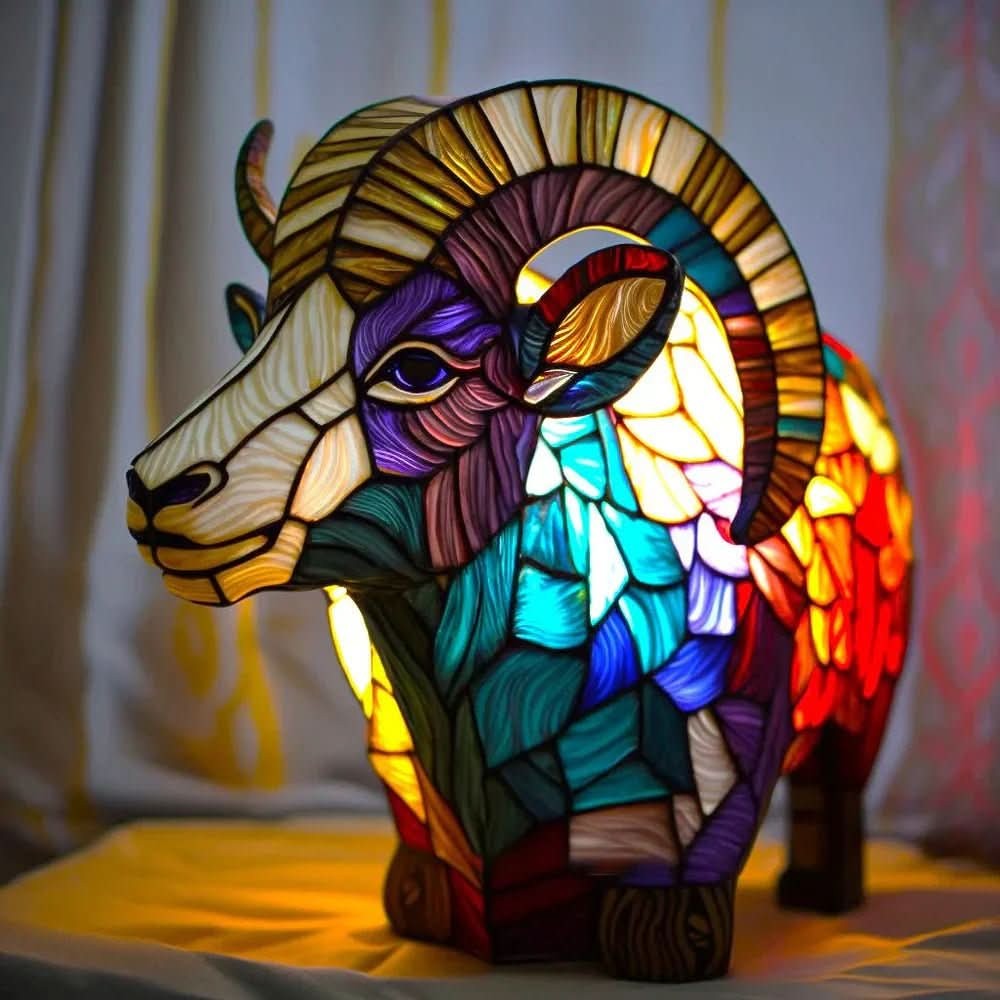 Stained Glass Animal Lamp