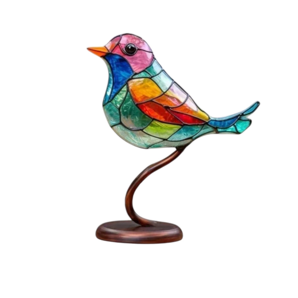 Stained Glass Bird Ornament