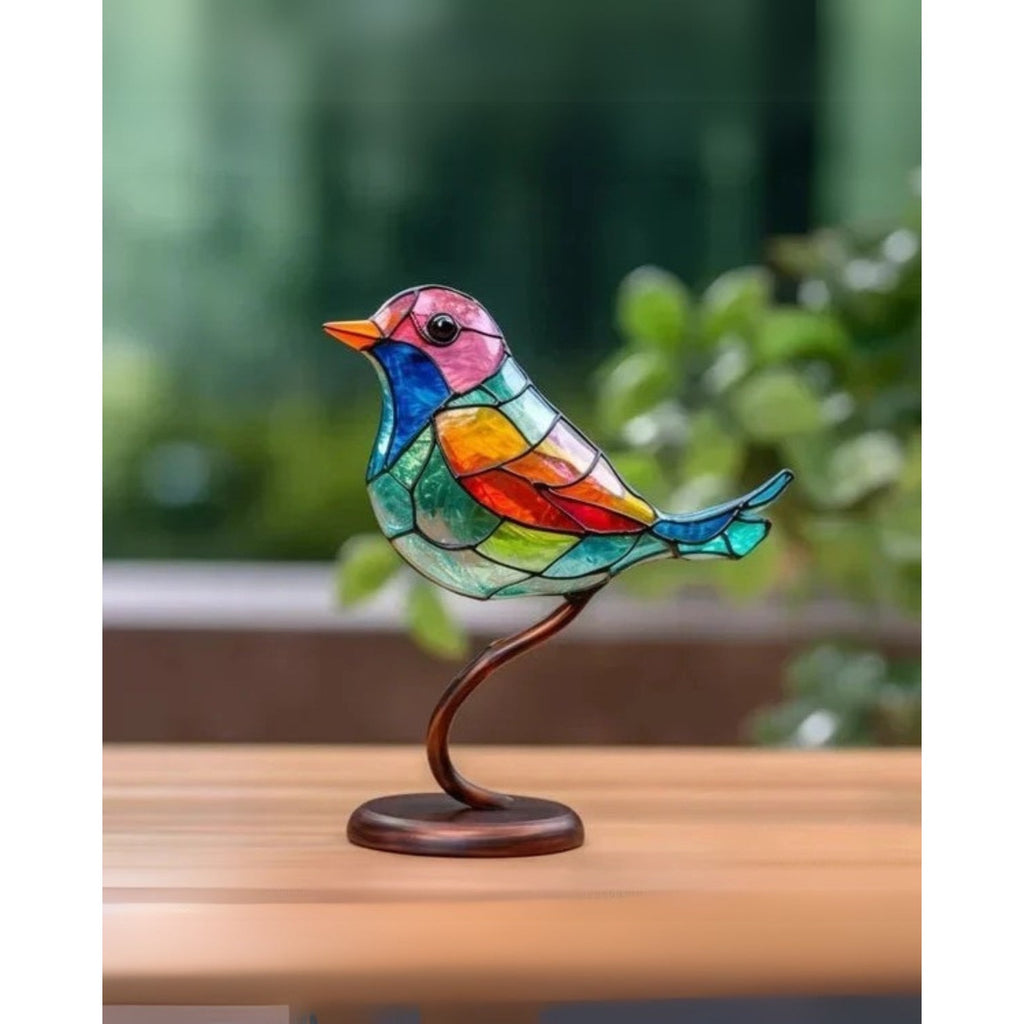 Stained Glass Bird Ornament