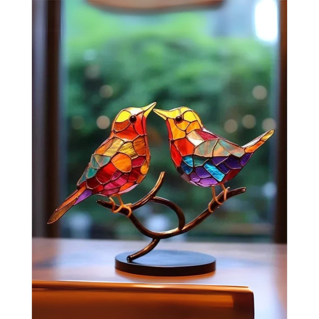 Stained Glass Bird Ornament