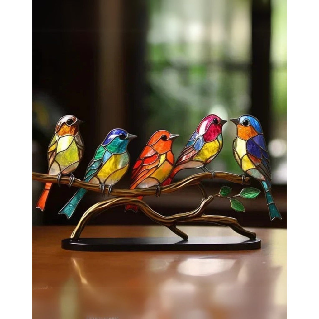 Stained Glass Bird Ornament