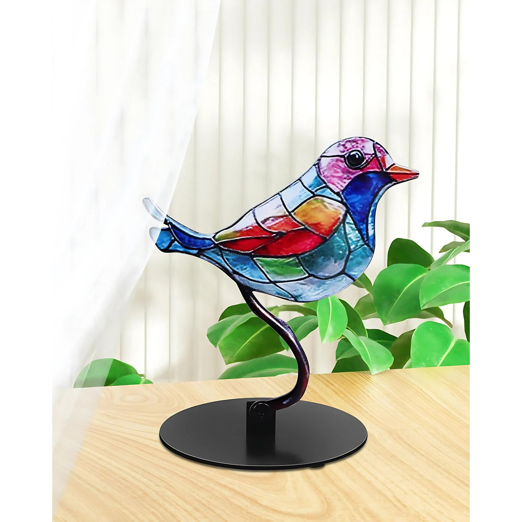 Stained Glass Bird Ornament