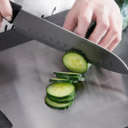 Stainless Steel Prep Board – dual-sided kitchen use, integrated handle