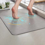 Stone Bath Mat – porous mineral surface, water-absorbent, non-slip
