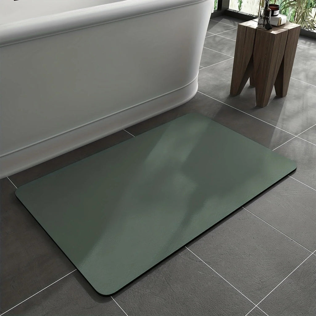 Stone Bath Mat – porous mineral surface, water-absorbent, non-slip