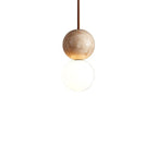 Stone Sphere Pendant Light