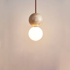 Stone Sphere Pendant Light