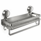 Suction Cup Bathroom Shelf – removable, wall mounted, drip tray
