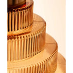 Tiered Ribbed Glass Pendant Light