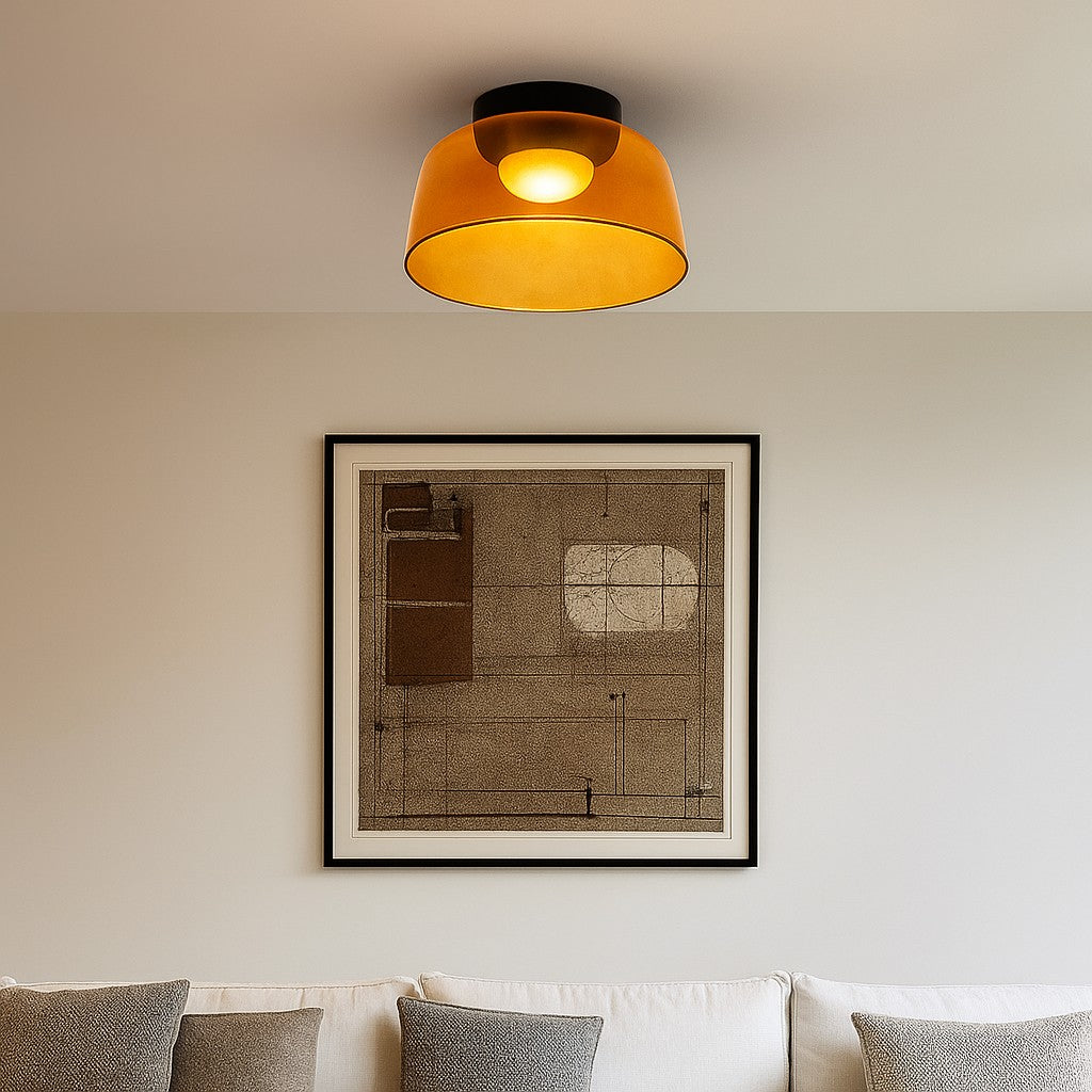 Tinted Glass Ceiling Light