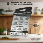Titanium Cutting Board – Non-porous surface, lightweight, durable