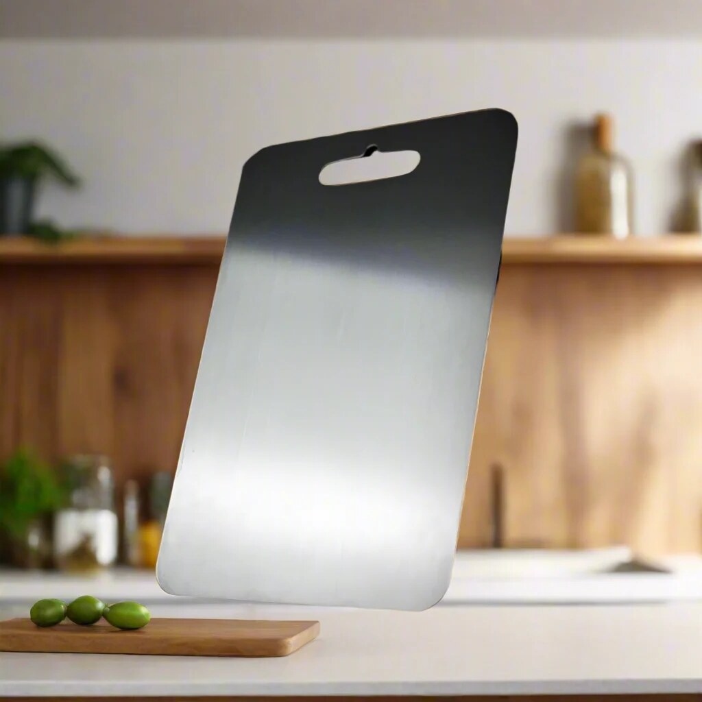 Titanium Cutting Board – Non-porous surface, lightweight, durable