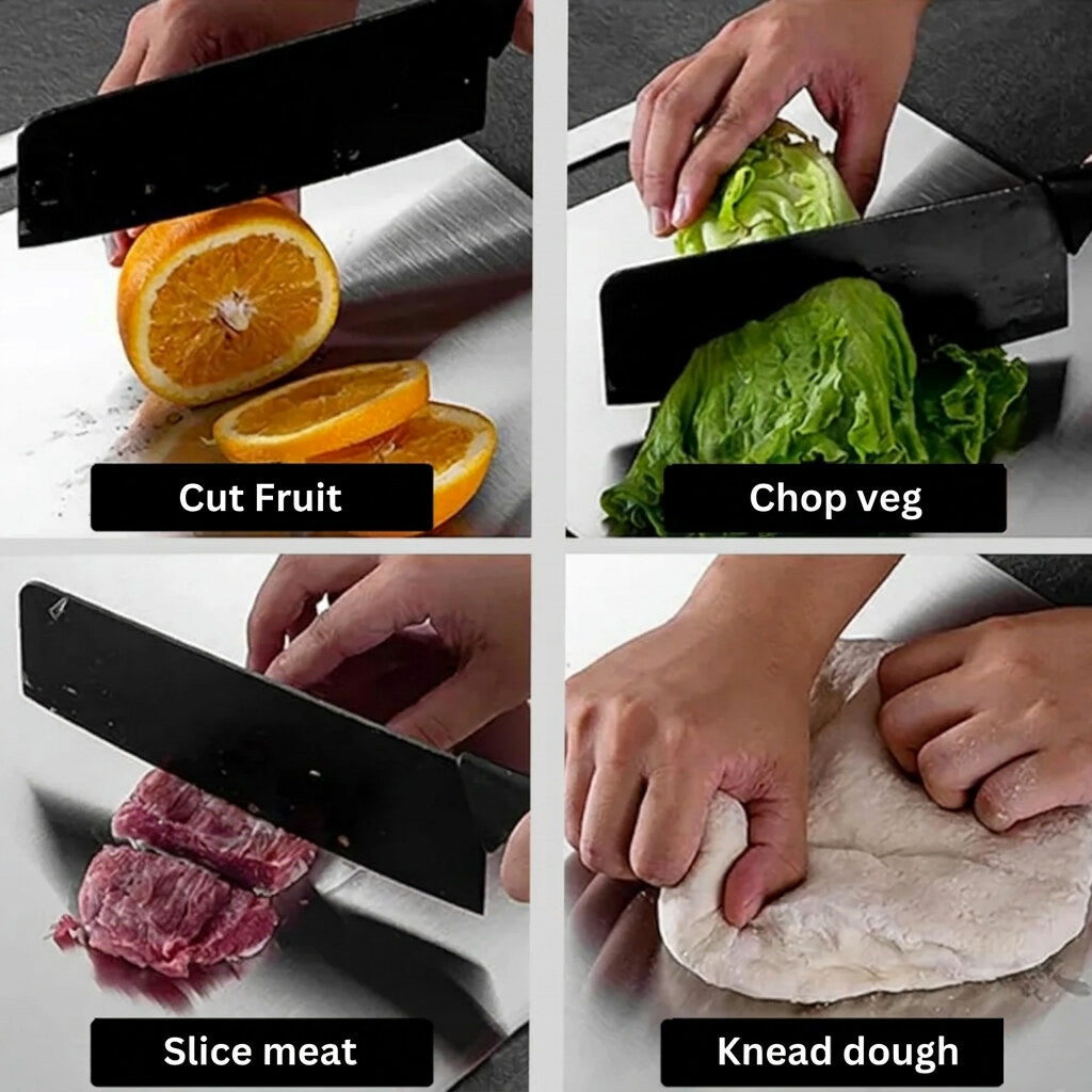 Titanium Cutting Board – Non-porous surface, lightweight, durable