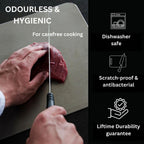 Titanium Cutting Board – Non-porous surface, lightweight, durable