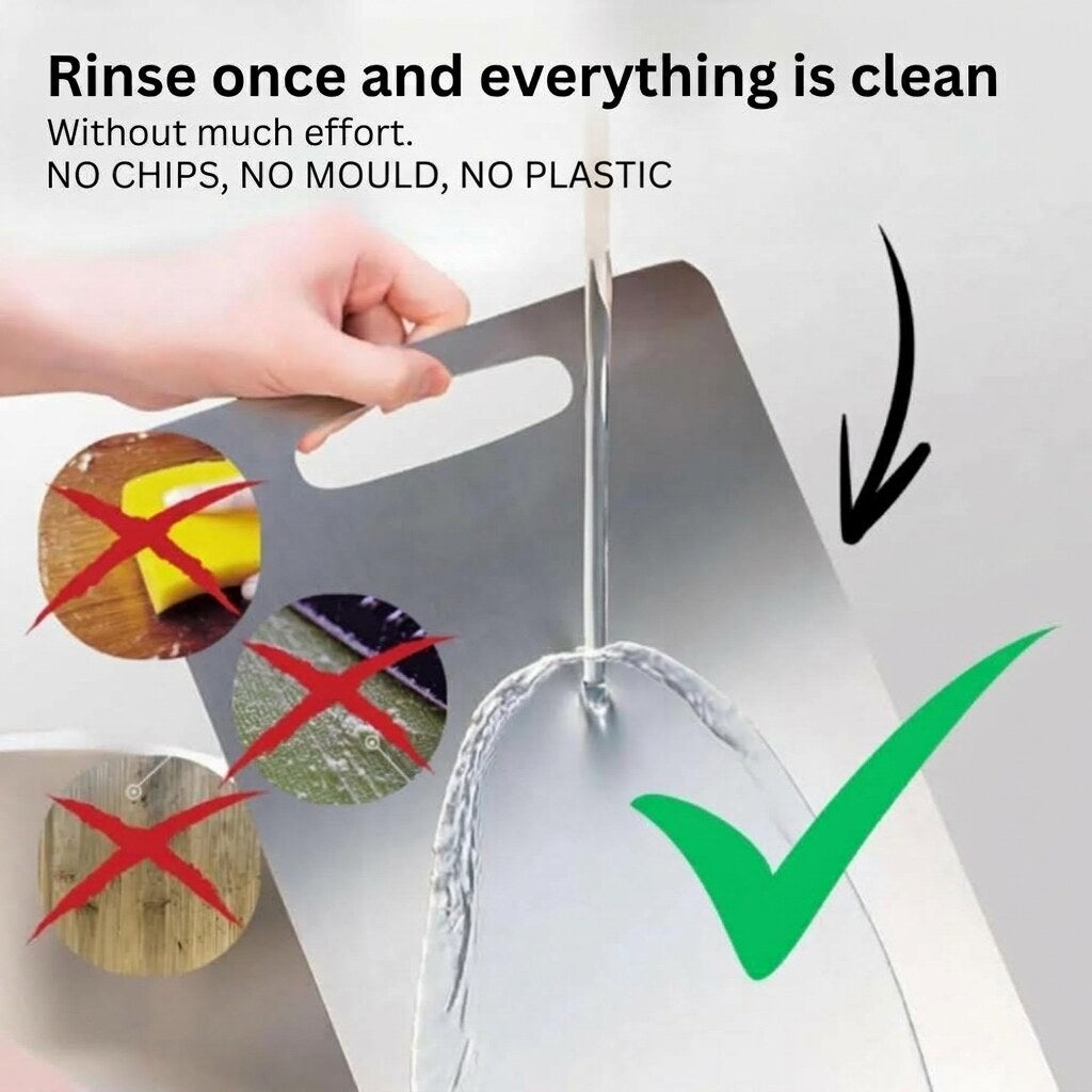 Titanium Cutting Board – Non-porous surface, lightweight, durable
