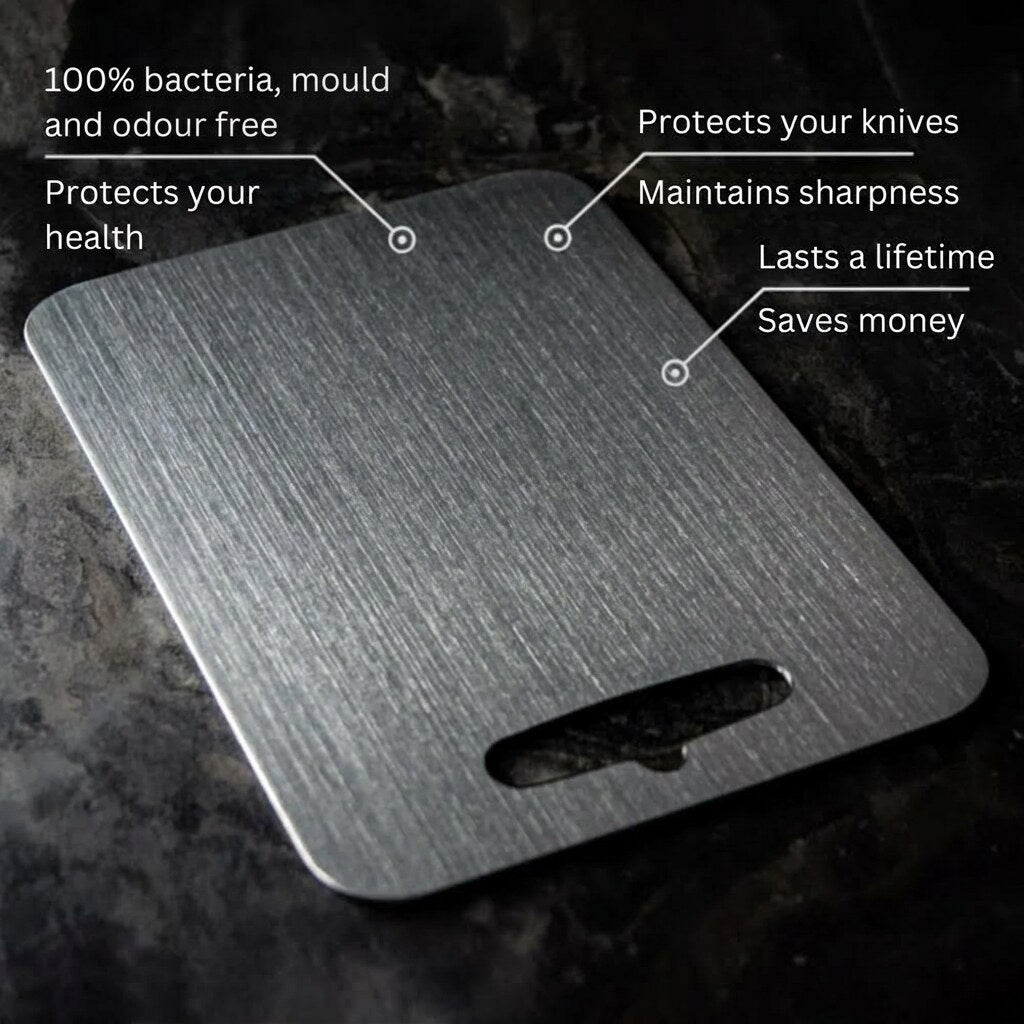 Titanium Cutting Board – Non-porous surface, lightweight, durable
