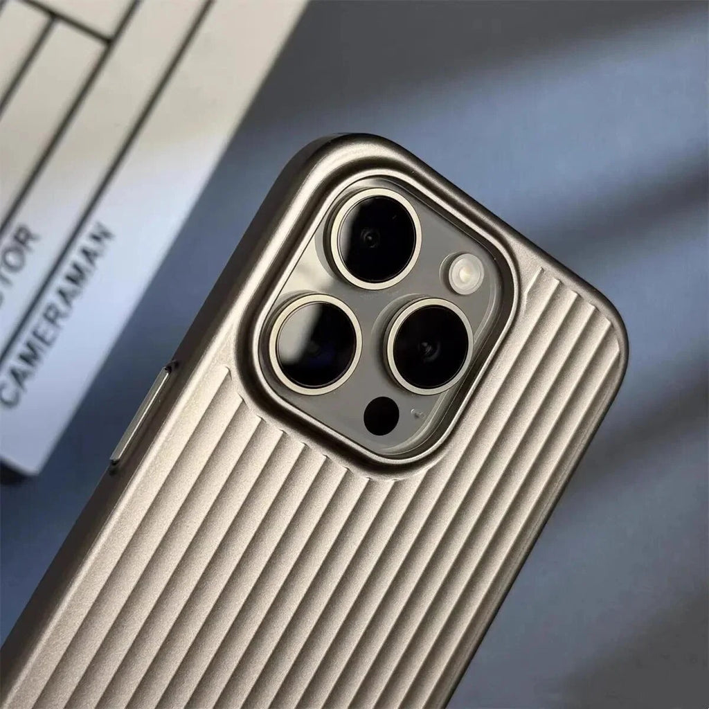 Titanium Shield iPhone Case – slim profile, shockproof, textured grip