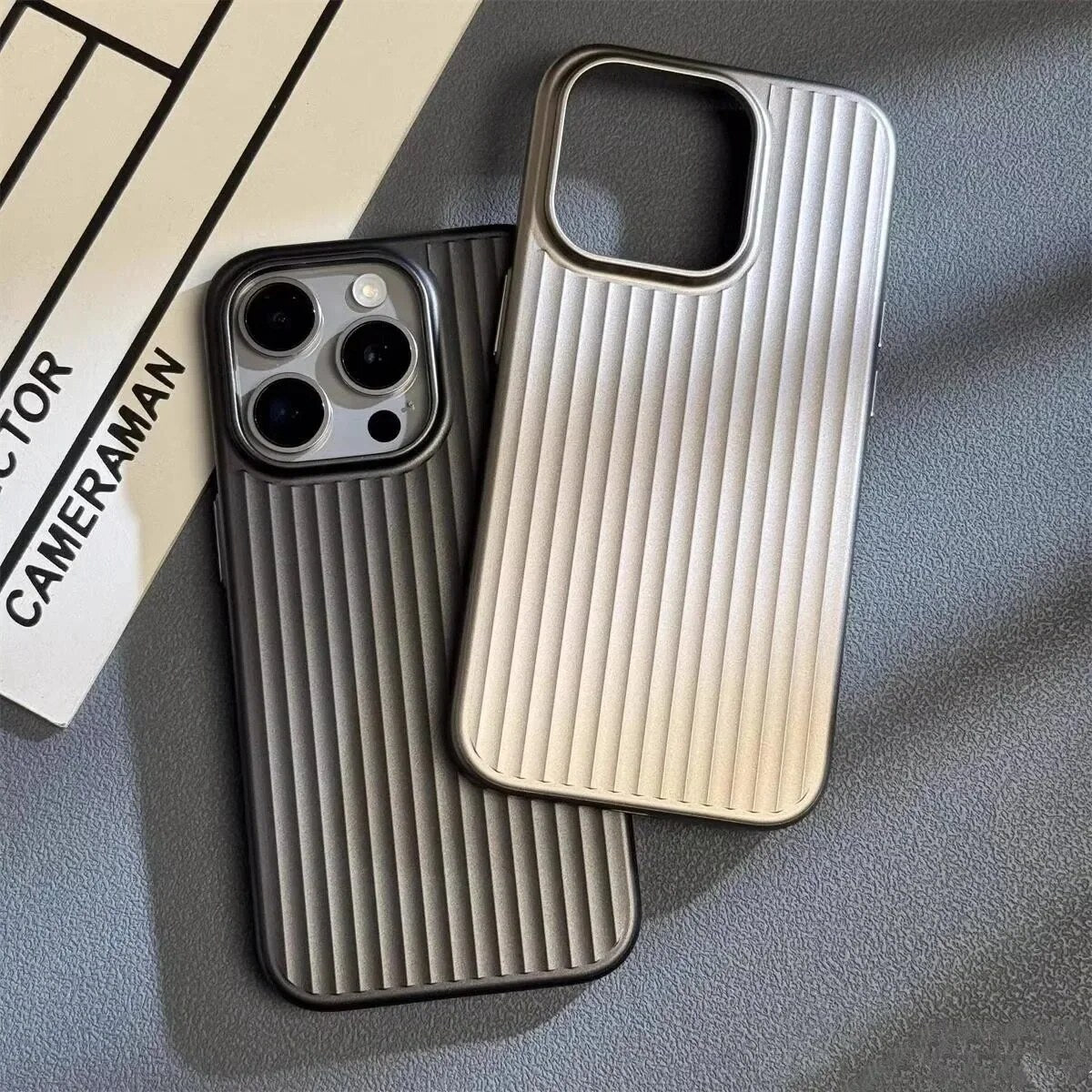 Titanium Shield iPhone Case – slim profile, shockproof, textured grip
